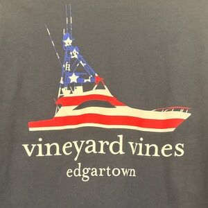 Vineyard Vines Boys Dark Blue Long Sleeve Tee Size M 12/14